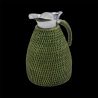 Green rattan thermos 1L