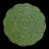 Green rattan placemat