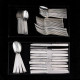 76-piece cutlery set, Commodore model, Christofle solid silver, Cardeilhac