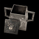 Square Tea Set by James W. Tufts, Aesthetic Movement Silver Plated