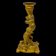 Bougeoir ours accrobates bronze doré Christophe Fratin (1801-1864) H 16cm