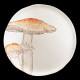 Set assiettes de table champignon pour 8