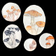 Set assiettes creuses champignon pour 8