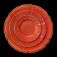 Porcelain Dessert Plate in Salmon Mozart Collection