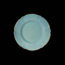 Assiette Pain Porcelaine Turquoise Collection Mozart