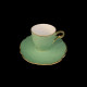 Porcelain Coffee Cup and Saucer in Green Mozart Collection