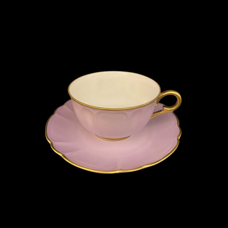 Tasse et Sous-Tasse Thé Porcelaine Parme Collection Mozart