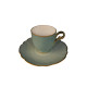 Porcelain Coffee Cup and Saucer in Celadon Mozart Collection