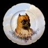 Limoges hand painted porcelain dog set, Escalier de Cristal, XIXe