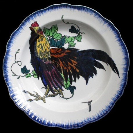 Bracquemond coq assiette creuse