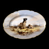 Limoges hand painted porcelain dog set, Escalier de Cristal, XIXe