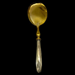 ART DECO Ice Cream Service in Silver-Plated and Gold-Plated Metal
