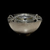 Caviar bowl silver plated and crystal glass