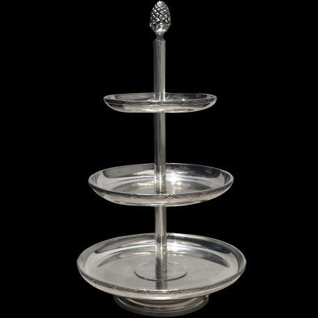 Three-tier silver serving stand from Ladurée – French work