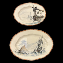Service hand painted Lepic, Léveillé, Creil & Montereau circa 1889