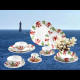 Porcelain dinner plate Red Coral