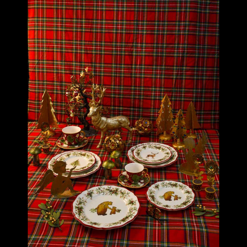 Assiette De Noël En Céramique Bonhomme Pain D'épice - 23,5x19,5 Cm, Plateau De Service Déco Fêtes