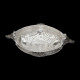 Jardinière têtes sanglier et présentoir, métal argenté style XVIIIe L 50,5- 53,5 cm