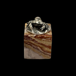 6 Porte-noms à thème marin en argent sterling avec base en pierre dure par Buccellati