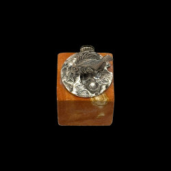 6 Porte-noms à thème marin en argent sterling avec base en pierre dure par Buccellati