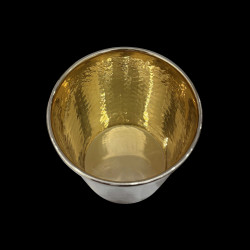 Large hammered sterling silver tumbler