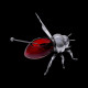 Abeille à miel Mappin & Webb métal argenté rouge avec cuillère XIXe