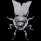 Abeille à miel Mappin & Webb métal argenté rouge avec cuillère XIXe