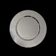Assiette de présentation en métal argenté Martelé Lunaire