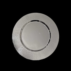 Silver-plated "Martelé Lunaire" charger plate