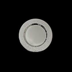 Assiette à pain en métal argenté Martelé Lunaire