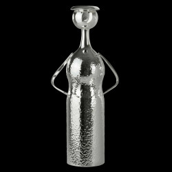 Silver-plated vase - candle holder