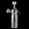 Vase - bougeoir en métal argenté