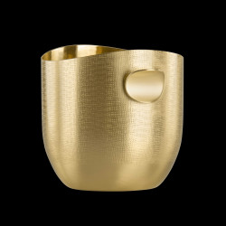 Small gilded brass "Horizons" ice bucket