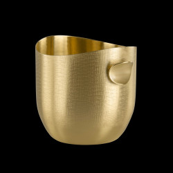 Small gilded brass "Horizons" ice bucket