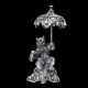 19th century bronze sculpture, Bear with an umbrella, signed Fratin
