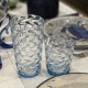 Verre à eau acrylique Vagues bleu