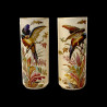 Pair of hand-painted faience vases, Creil & Montereau, circa 1876–1884