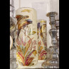 Pair of hand-painted faience vases, Creil & Montereau, circa 1876–1884