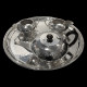 Art Deco hammered silverplate tea set, Sampson Mordan & Co Ltd, 19th