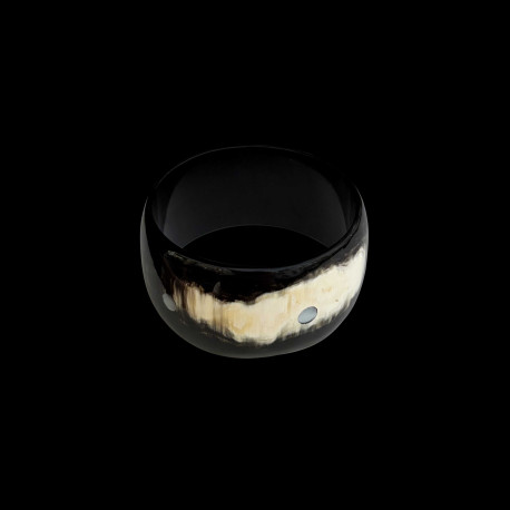 Rond de serviette corne incrustation point en nacre