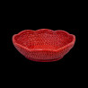 Petite corbeille rotin rouge