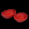 Petite corbeille rotin rouge