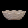 Corbeille rotin blanc