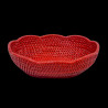 Red rattan basket