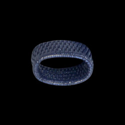 6 Ronds de serviette rotin bleu