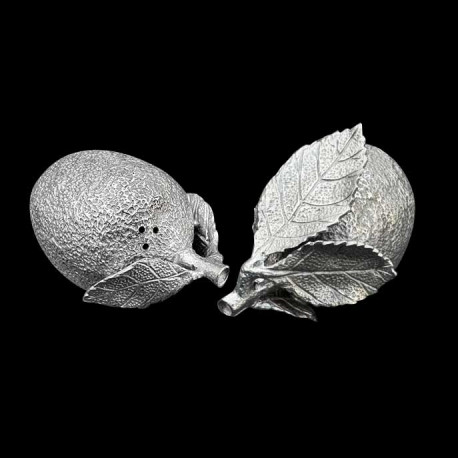 Pair of Salt & pepper shakers Pewter Lemon