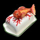 Majolica Scorpionfish butter dish