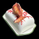 Majolica Scorpionfish butter dish