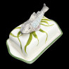 Majolica Coley fish butter dish