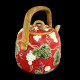 Majolica red Tea Pot "George Sand"